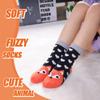 Color City Kids Non Slip Fuzzy Socks Toddlers Boys Girls with Grips Anti-Slip Cozy Fluffy Winter Warm Slipper Socks (6 Pairs Animal A, 4-7 Years) view 4