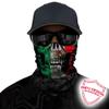 Multifunctional Mexico Flag Skull Face Tube Scarf Bandana Skeleton Headwear Balaclava Neckerchief Neck Gaiter for Fishing Yard Working view 2