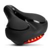 RERUIA Comfortable Bike Seat with Light Breathable Memory Foam Padded Bike Saddle Dual Shock Absorbing Center Cutout Bicycle Cushion Taillight Waterproof Leather Cover for Men Women Cycling, Universal view 1