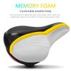 RERUIA Comfortable Bike Seat with Light Breathable Memory Foam Padded Bike Saddle Dual Shock Absorbing Center Cutout Bicycle Cushion Taillight Waterproof Leather Cover for Men Women Cycling, Universal view 2