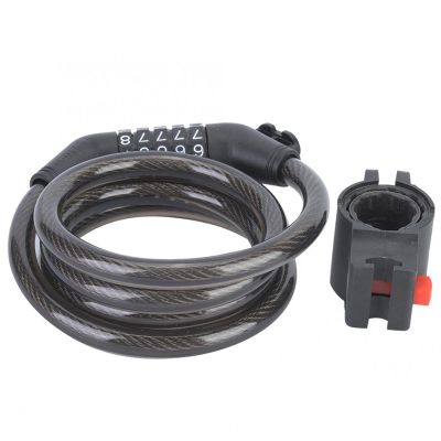 Bicycle Accessories 5 Digits Code Bicycle Bike Cable Lock Anti Theft Mountain Bike Chain Lock Safety Security Protection Bike Parts (Color : Black)