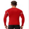 Men's Compression Long Sleeve Shirts, Cool Dry Sport Workout Underwear Shirt Athletic Baselayer Running Gym Tops Red view 3