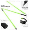 Rhino Valley Golf Alignment Sticks 2 Pack - 48" Collapsible Golf Practice Rods for Aiming, Putting, Full Swing Trainer, Posture Corrector with Clear Tube Case, Training Equipment, Green view 2