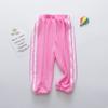 Freebily Toddler Little Boys Girls Cotton Sweatpants Harem Pants Side Stripes Elastic Waist Trousers Hot Pink 12-18 Months view 2