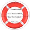 Life Ring, 23" Boat Safety Throw Rings, Life Preserver Ring with Reflective Tape, Orange view 2