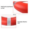 Life Ring, 23" Boat Safety Throw Rings, Life Preserver Ring with Reflective Tape, Orange view 3