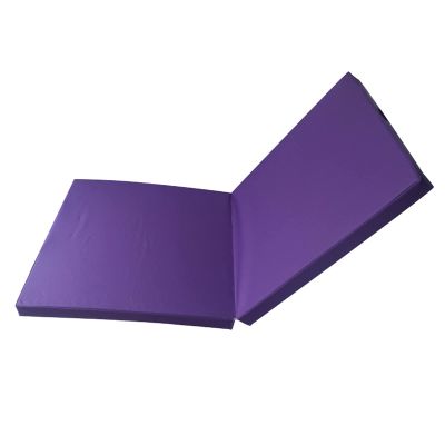 Exercise Mat PU Non-Slip Gymnastics Tumbling Mat, Folding Physical Training Mat, Gym Kindergarten Sponge Mat 120x60x5cm (Color : Purple)