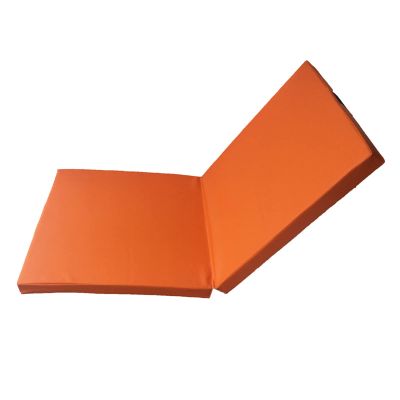 Exercise Mat Two-fold Folding PU Gymnastics Tumbling Mat, Used in Kindergarten Bounce Training, Yoga, Martial Arts 120x60x5cm (Color : Orange)