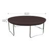 Trampoline Cover 18 Oz Waterproof - Patio Furniture Covers 100% Weather Resistant Rain Snow Sun Shade Round Trampoline Cover with Elastic for Snug Fit (144" Dia x 4" H, Coffee) view 2