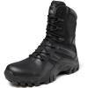 hongrenamz Mens Walking Boots High Top Waterproof Walking Outdoor Camping Shoes Travel Trekking Trails Black-EU43/US9 view 1