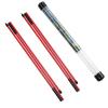 Rhino Valley Golf Alignment Sticks 2 Pack - 48" Collapsible Golf Practice Rods for Aiming, Putting, Full Swing Trainer, Posture Corrector with Clear Tube Case, Training Equipment, Red view 1