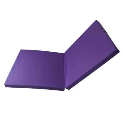 Exercise Mat Two-fold Folding PU Gymnastics Tumbling Mat, Used in Kindergarten Bounce Training, Yoga, Martial Arts 120x60x5cm (Color : Purple)