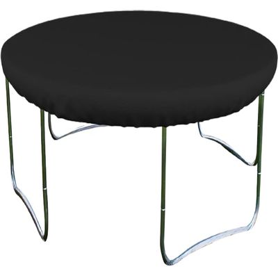 Trampoline Cover 18 Oz Waterproof - Patio furniture covers 100% Weather Resistant Rain snow Sun shade Round Trampoline Cover with Elastic for Snug Fit (144"Dia x 4"H, Black)