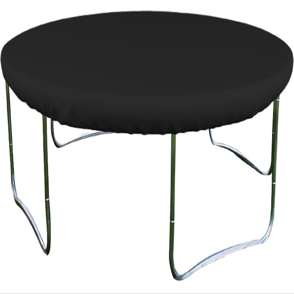 Trampoline Cover 18 Oz Waterproof - Patio furniture covers 100% Weather Resistant Rain snow Sun shade Round Trampoline Cover with Elastic for Snug Fit (144"Dia x 4"H, Black)