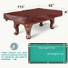 Shieldo Heavy Duty Leatherette Billiard Pool Table Cover,Waterproof&Tearproof Cover for Pool Table,7/8/9 Foot Fitted (9FT/Brown) view 2