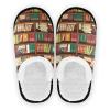 HMZXZ Education Library Bookshelf Slippers for Women Men Kids, Womens House Slippers Socks Indoor Slipper Coral Fleece House Shoes Bedroom view 1