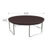 Trampoline Cover 18 Oz Waterproof - Patio Furniture Covers 100% Weather Resistant Rain Snow Sun Shade Round Trampoline Cover with Elastic for Snug Fit (96" Dia x 4" H, Coffee) view 2