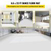 VEVOR Dance Floor 6.6x23ft, Dance Floor Roll 0.06in Thick PVC Vinyl Dance Mat Black/White Reversible Portable Marley Dance Practice Floor, Non-Slip Dance Flooring for Ballet Jazz Pop Lyrical Style view 2