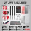 RED DRAGON Ultimate 50 Piece Darts Set - Includes 20 Gram Steel Darts, Hardcore Flights, Shafts (Stems) and Accessories view 2