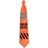 Orange Fabric with Black and Silver Accent Old Zone Neck Tie - 5'x4" (1 Pc.) - Perfect Outfit Add-Ons for Themed Celebrations view 1
