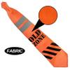 Orange Fabric with Black and Silver Accent Old Zone Neck Tie - 5'x4" (1 Pc.) - Perfect Outfit Add-Ons for Themed Celebrations view 3