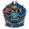 Collectible Air Force Decals (4in,4pack), Share Your Appreciation and Support with Our Vinyl Double Flag AIR Force Eagle Stickers for Your Home, Car, Cases and More, Souvenir Gifts for Air Force view 1