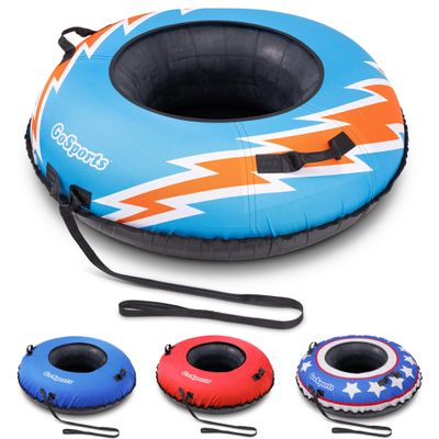 GoSports 44 Inch Heavy-Duty Winter Snow Tube with Premium Canvas Cover - Commercial Grade Sled - Retro