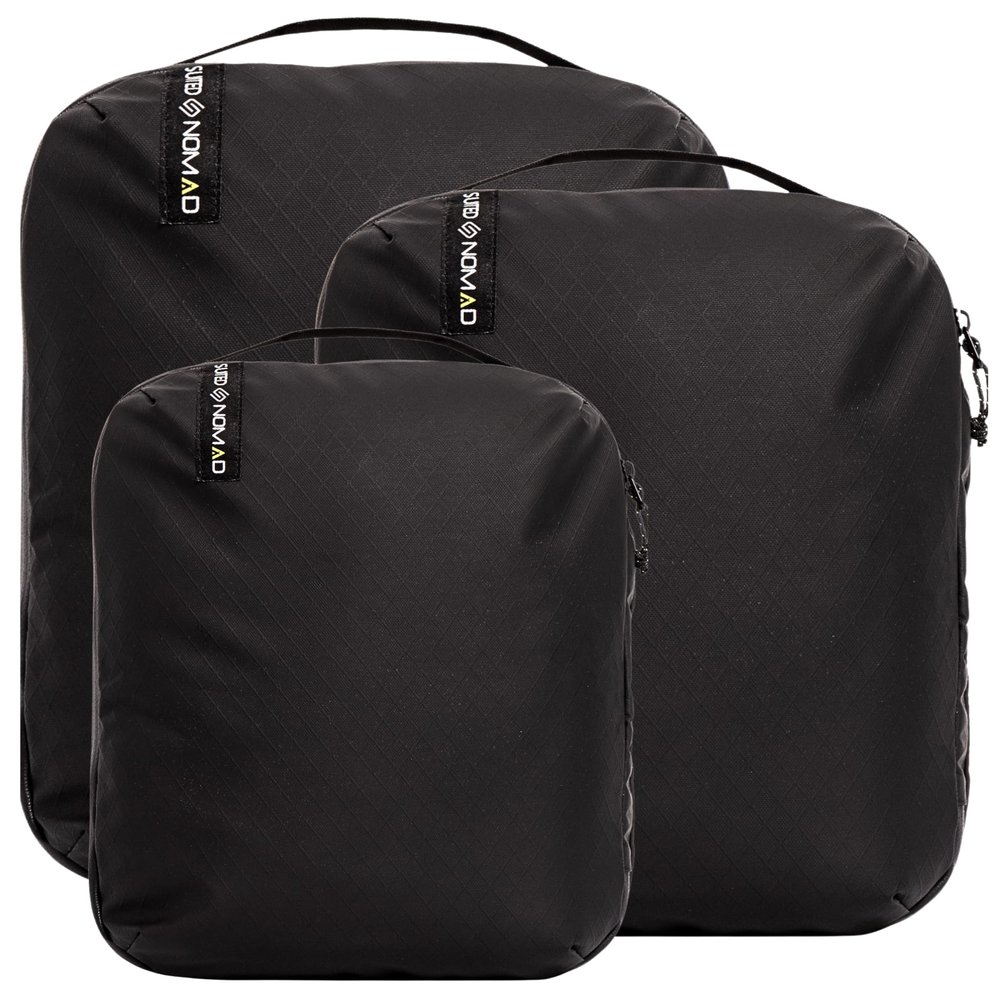 Adventure Travel Packing Cubes, IP65 Water&Dust Proof Organizer Wet Bags (3Piece/Waterproof, Jet Black)