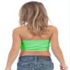 Kurve Girls Bandeau Tube Bra - Strapless Bandeau Bra,UV Protective Fabric UPF50+, Neon Green, Age (14-18) view 2