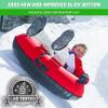 GoSports 44 Inch Heavy-Duty Winter Snow Tube with Premium Canvas Cover - Commercial Grade Sled - Red view 3