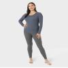 32 Degrees Heat Womens Ultra Soft Thermal Midweight Baselayer Legging Pant,Charcoal Heather,Small view 2