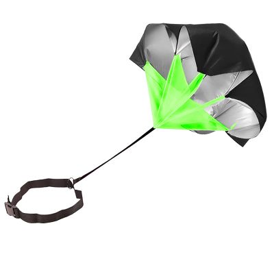 Resistance Parachute Sprint Parachutes, Running Parachute Resistance Trainer, Football/Track and Field Training Resistance Parachute, with Bag(Color:Black)