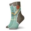 GULTMEE Fashion Compression Socks,Flat Design Spoonbridge And Cherry Iconic Minneapolis Landmark In State Map Frame,Performance Polyester Cushioned Athletic Crew Socks for Running,Athletic, -12 inch view 1