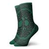 Celtic Fashion Compression Socks,Monochrome Tree Of Life Illustration With,Performance Polyester Cushioned Athletic Crew Socks for Running,Athletic,Forrest Green Black -12 inch view 1