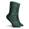 Celtic Fashion Compression Socks,Monochrome Tree Of Life Illustration With,Performance Polyester Cushioned Athletic Crew Socks for Running,Athletic,Forrest Green Black -12 inch view 2