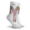 Zodiac Aries Funny Compression Socks Women and Men,Lively Butterflies And Blooming Flowers As An Astrology Symbol Spring Inspired,Best for Circulation,Running,Athletic,Nurse,Travel,Multicolor -12 inch view 2