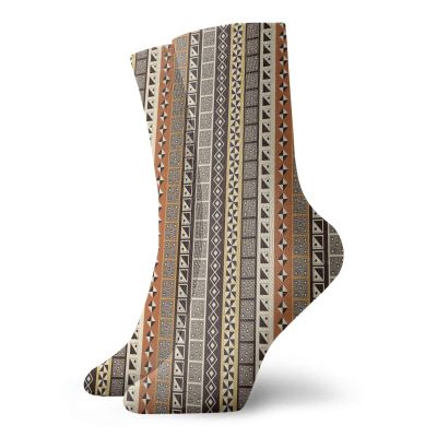 GULTMEE African Fashion Compression Socks,Geometrical African Motifs Rhombuses Tiled Squares,Performance Polyester Cushioned Athletic Crew Socks for Running,Athletic,Multicolor -12 inch