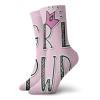 Girl Slogan Funny Compression Socks Women and Men,Girl Power Text In Ornamental Font Stripes Zigzags Polka Dots Backdrop Gender,Best for Circulation,Running,Athletic,Nurse,Travel,Multicolor -12 inch view 1