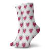 GULTMEE Hearts Fashion Compression Socks,Beating Hearts In Loved In Retro Style Doodle Painting,Performance Polyester Cushioned Athletic Crew Socks for Running,Athletic,Black White Magenta -12 inch view 1
