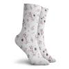 Anemone Flower Funny Compression Socks Women and Men,Shabby Chic Spring Pattern Blossoming Bridal Bouquets Romantic,Best for Circulation,Running,Athletic,Nurse,Travel,Baby Pink Lilac Purple -12 inch view 2