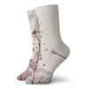GULTMEE Fashion Compression Socks,Grunge Style Design Flowers Leaves And Bugs Flies Wings Image,Performance Polyester Cushioned Athletic Crew Socks for Running,Athletic, -12 inch view 1