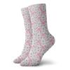 Cherry Blossom Funny Compression Socks Women and Men,Hand Drawn Flourish Cherry Flowers With Distinctive Anthers,Best for Circulation,Running,Athletic,Nurse,Travel,Pale Pink White Dark Taupe -12 inch view 1