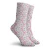 Cherry Blossom Funny Compression Socks Women and Men,Hand Drawn Flourish Cherry Flowers With Distinctive Anthers,Best for Circulation,Running,Athletic,Nurse,Travel,Pale Pink White Dark Taupe -12 inch view 2
