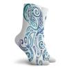 GULTMEE Octopus Fashion Compression Socks,Ethnic Ornamental Marine Sea Animal With,Performance Polyester Cushioned Athletic Crew Socks for Running,Athletic,Violet Blue Teal -12 inch view 2