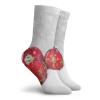 Christmas Funny Compression Socks Women and Men,Xmas Baubles On Snow With Snowflakes Ice Holiday Humanitarian Illustration,Best for Circulation,Running,Athletic,Nurse,Travel,Red White -12 inch view 2