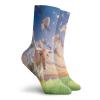 GULTMEE Longhorn Fashion Compression Socks,Photography Of Female Cow In Pasture,Performance Polyester Cushioned Athletic Crew Socks for Running,Athletic,Multicolor -12 inch view 2