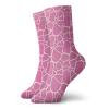 Hot Pink Funny Compression Socks Women and Men,Abstract Giraffe Skin Pattern Vivid Color Exotic Animal Camouflage Safari Jungle,Best for Circulation,Running,Athletic,Nurse,Travel,Pink White -12 inch view 1