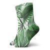 Palm Leaf Fashion Compression Socks,Realistic Vivid Leaves Of Palm Tree Growth Ecology Lush Botanyd,Performance Polyester Cushioned Athletic Crew Socks for Running,Athletic,Fern Green White -12 inch view 1