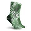 Palm Leaf Fashion Compression Socks,Realistic Vivid Leaves Of Palm Tree Growth Ecology Lush Botanyd,Performance Polyester Cushioned Athletic Crew Socks for Running,Athletic,Fern Green White -12 inch view 2