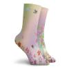 GULTMEE Birds Fashion Compression Socks,Fairy Spring Illustration With Flying Birds,Performance Polyester Cushioned Athletic Crew Socks for Running,Athletic,Multicolor -12 inch view 2